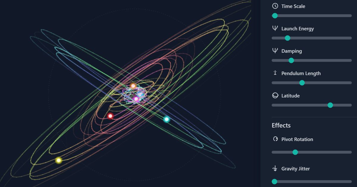 An interactive rhythmic geometry experiment app screenshot