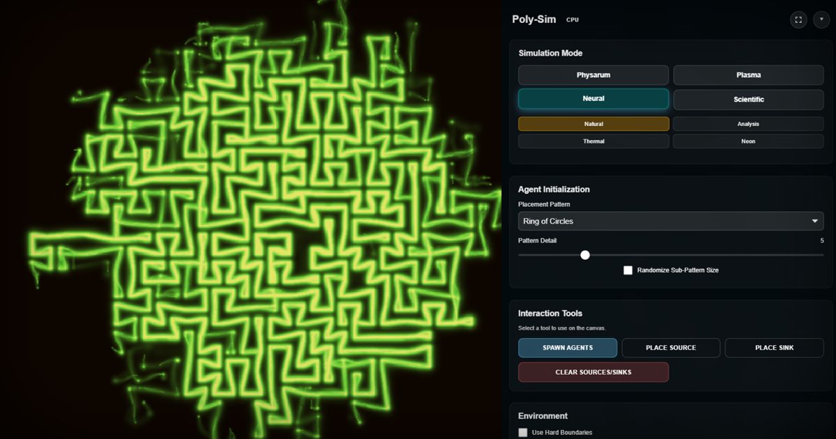 An interactive rhythmic geometry experiment app screenshot